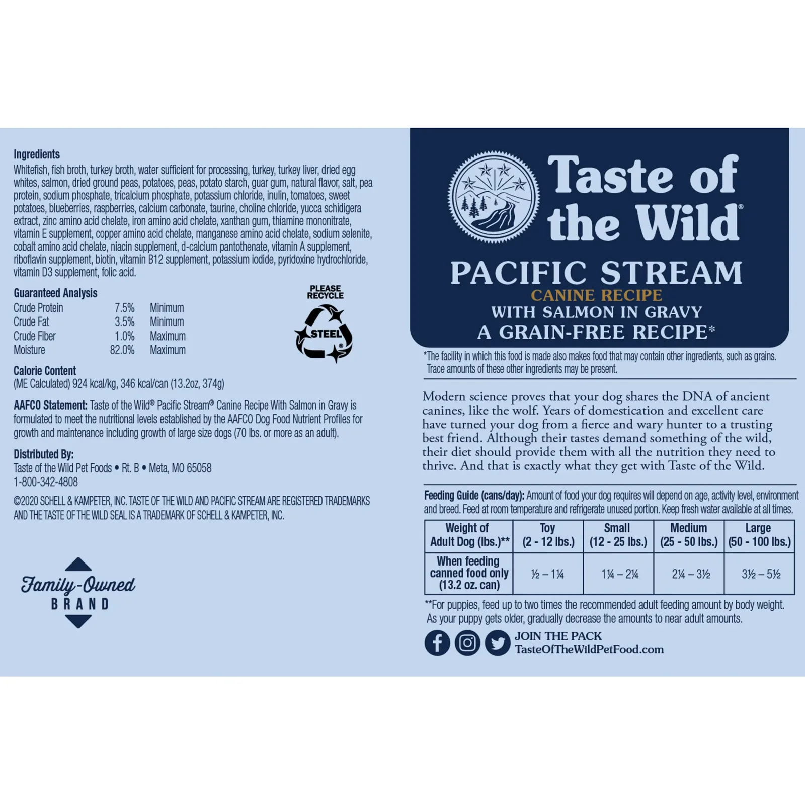 Taste of the Wild Pacific Stream Canine Recipe with Salmon in Gravy - Image 2
