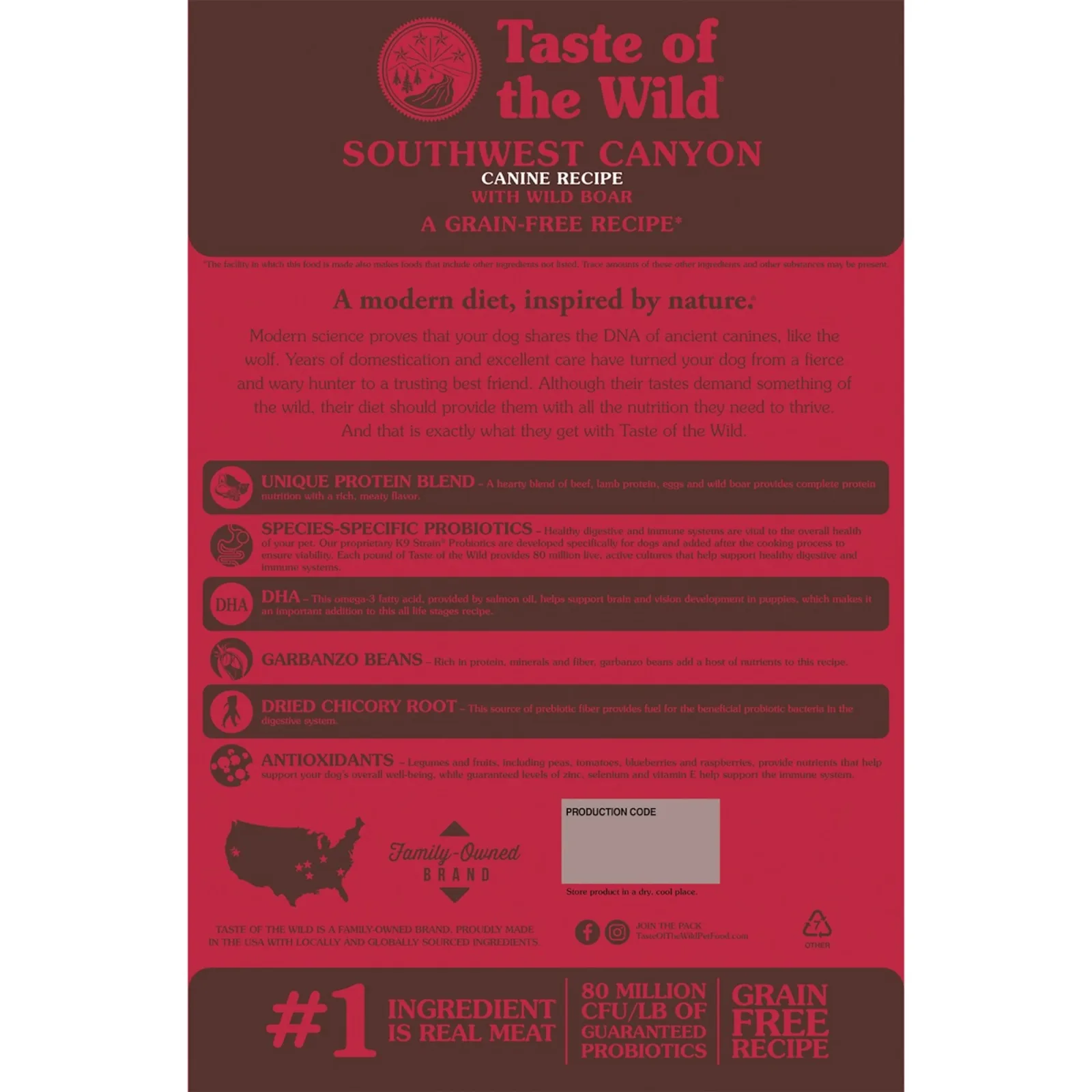Taste of the Wild Southwest Canyon Canine Recipe with Wild Boar Dry Dog Food - Image 2