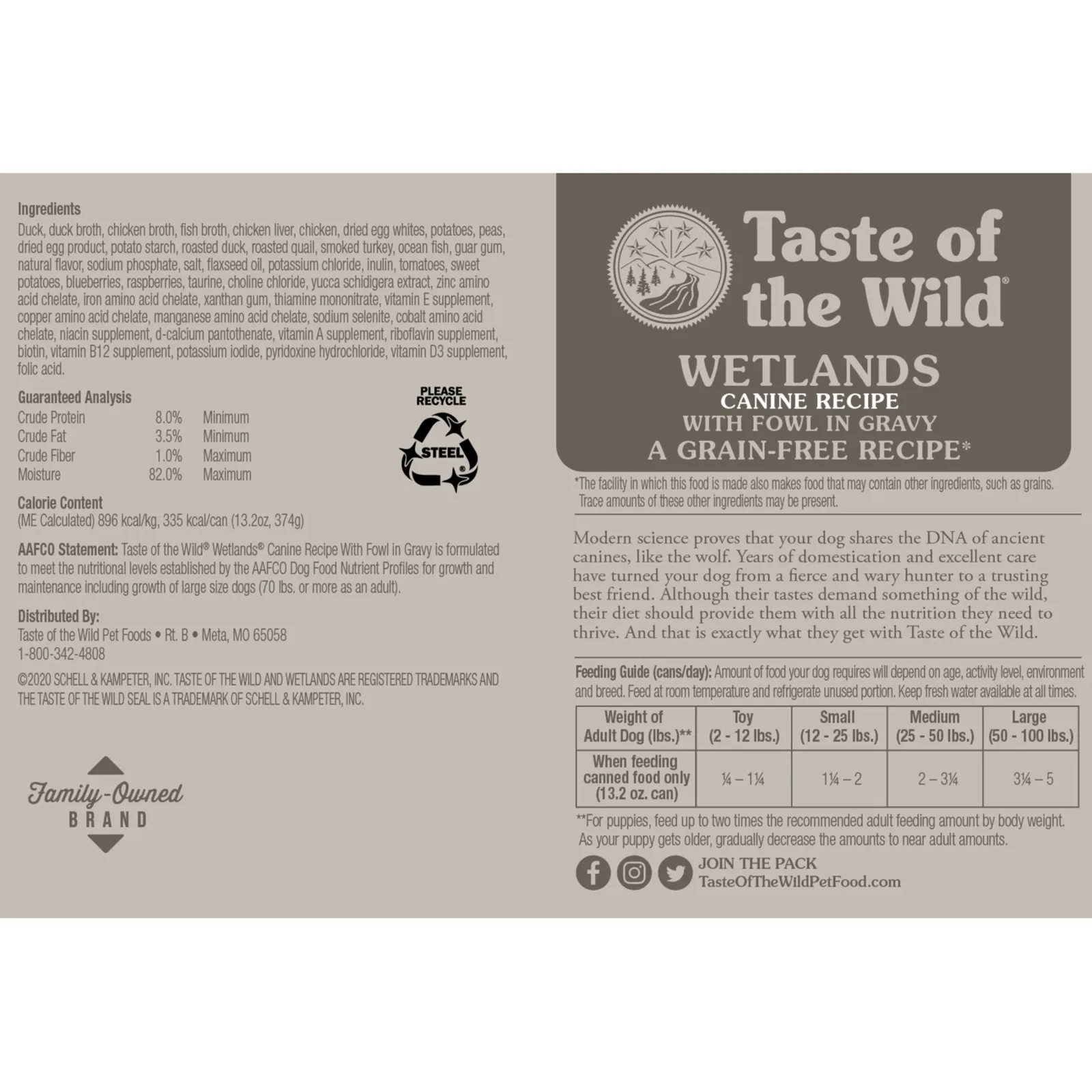 Taste Of The Wild Wetlands Canned Dog Food - Image 2
