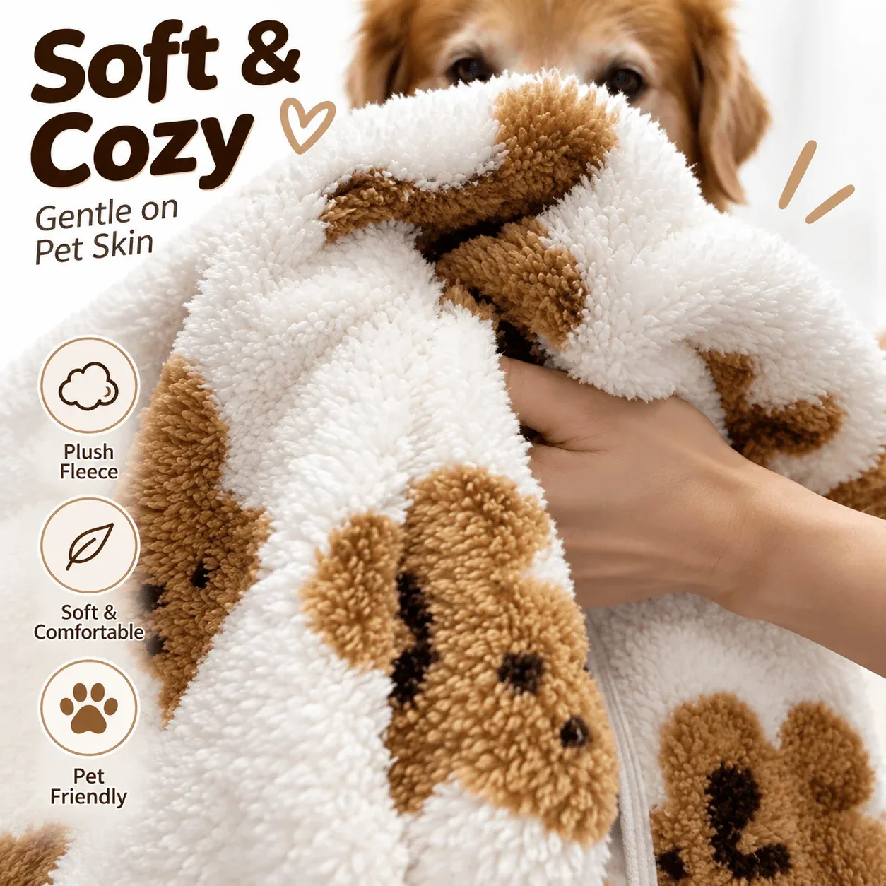 Teddy Bear Fleece Dog Vest – Soft & Cozy Pullover - Image 2