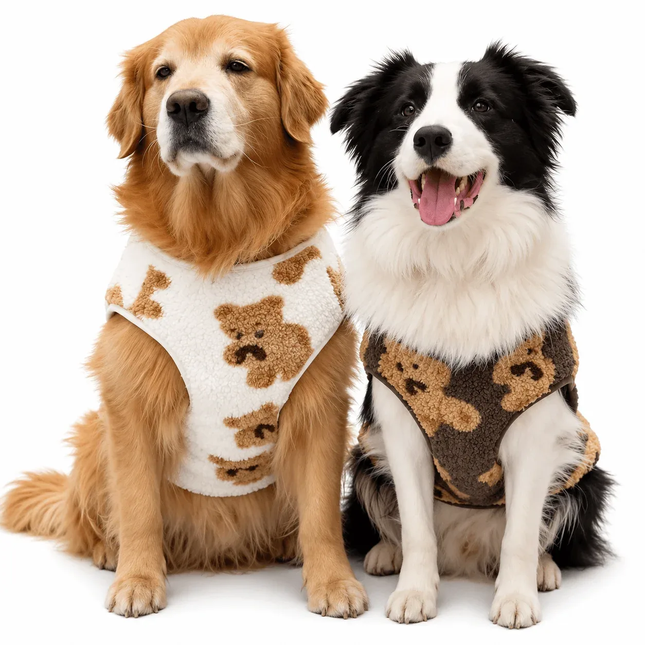 Teddy Bear Fleece Dog Vest – Soft & Cozy Pullover