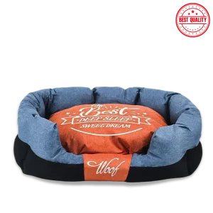 Teflon Easy-Clean Square Pet Bed – For Small & Medium Dogs or Cats