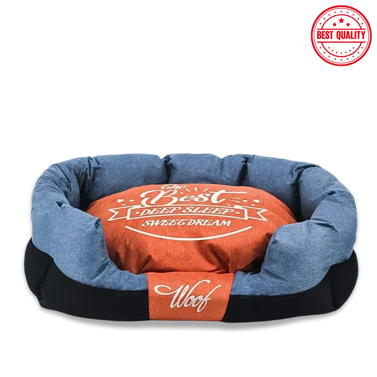 Teflon Easy-Clean Square Pet Bed – For Small & Medium Dogs or Cats