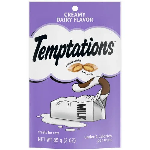 Temptations Classics Crunchy & Soft Adult Cat Treats Creamy Dairy 3oz - Image 2