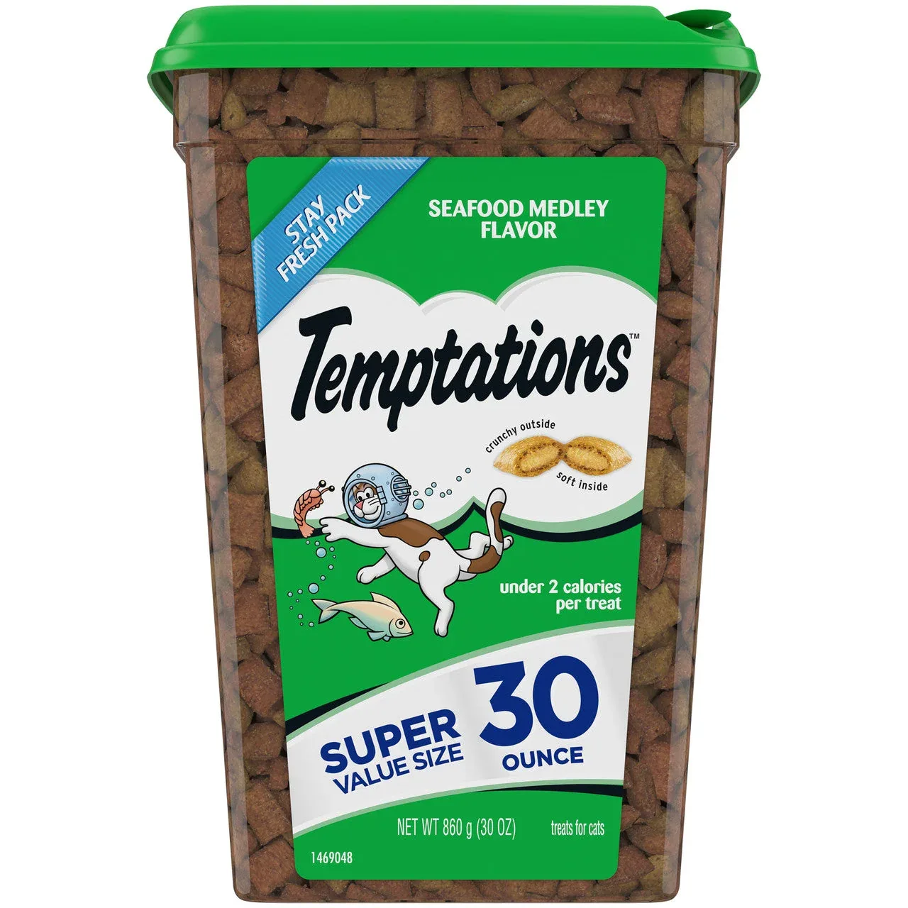Temptations Classics Crunchy & Soft Adult Cat Treats Seafood Medley 30oz