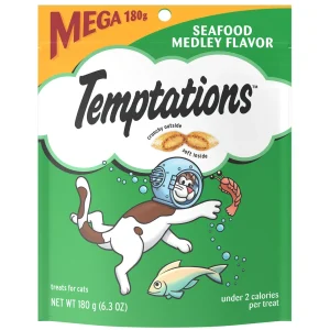 Temptations Classics Crunchy & Soft Adult Cat Treats Seafood Medley 6.3oz