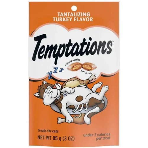 Temptations Classics Crunchy & Soft Adult Cat Treats Tantalizing Turkey 3oz - Image 2