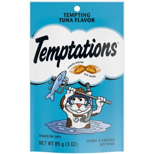 Temptations Classics Crunchy & Soft Adult Cat Treats Tempting Tuna 3oz - Image 2