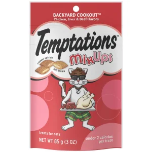 Temptations MixUps Crunchy & Soft Adult Cat Treats Backyard Coookout 3oz