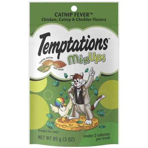 Temptations MixUps Crunchy & Soft Adult Cat Treats Catnip Fever 3oz - Image 2