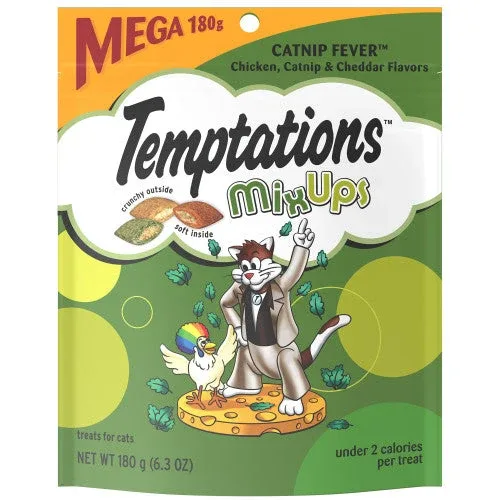 Temptations MixUps Crunchy & Soft Adult Cat Treats Catnip Fever 6.3oz - Image 2