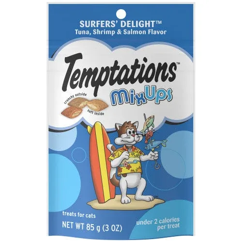 Temptations MixUps Crunchy & Soft Adult Cat Treats Surfer's Delight 3oz - Image 2