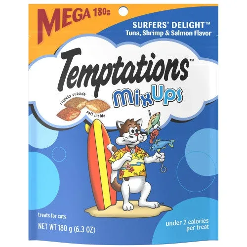 Temptations MixUps Crunchy & Soft Adult Cat Treats Surfer's Delight 6.3oz - Image 2