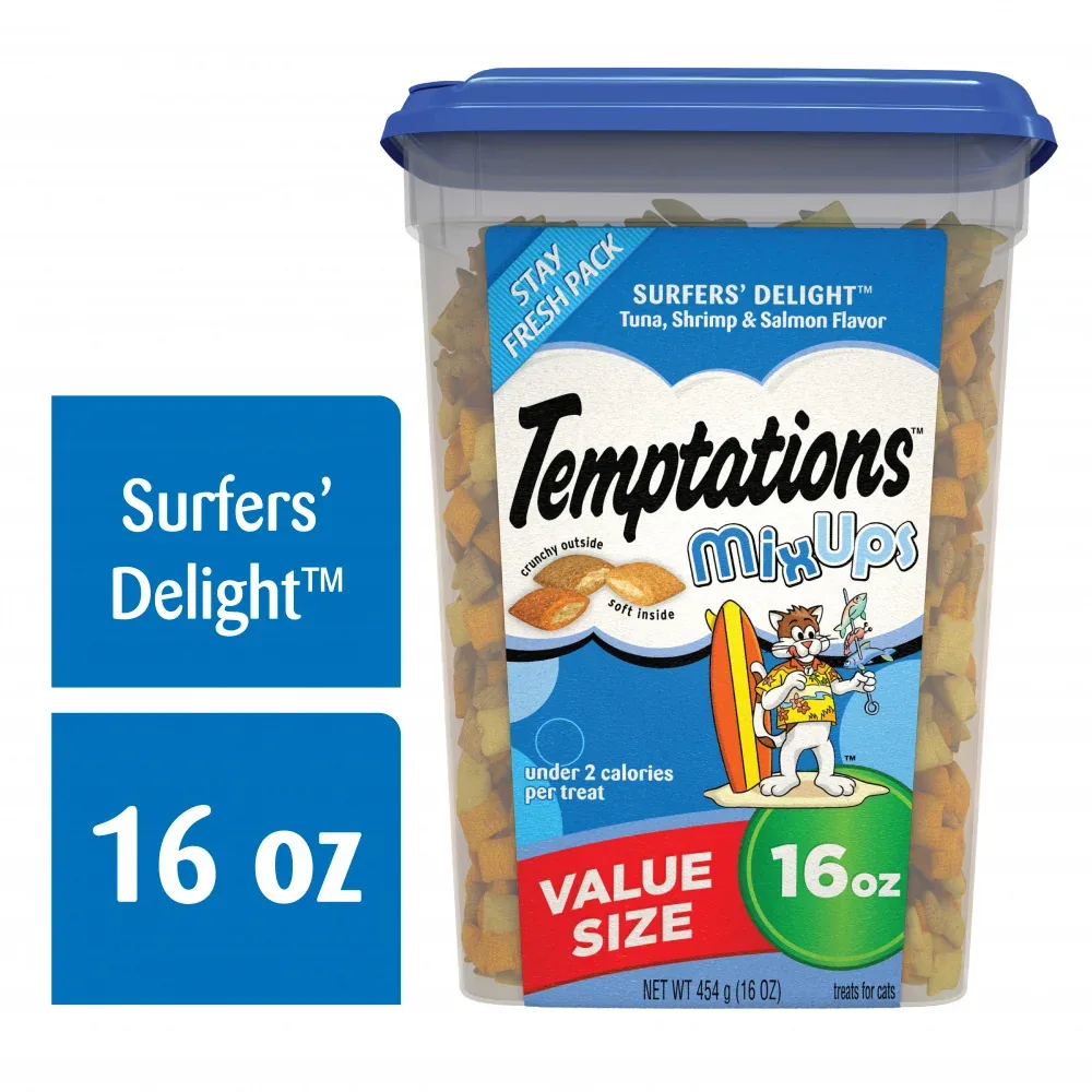 Temptations Mixups Crunchy & Soft Surfers Delight Flavor Cat Treats - Image 2