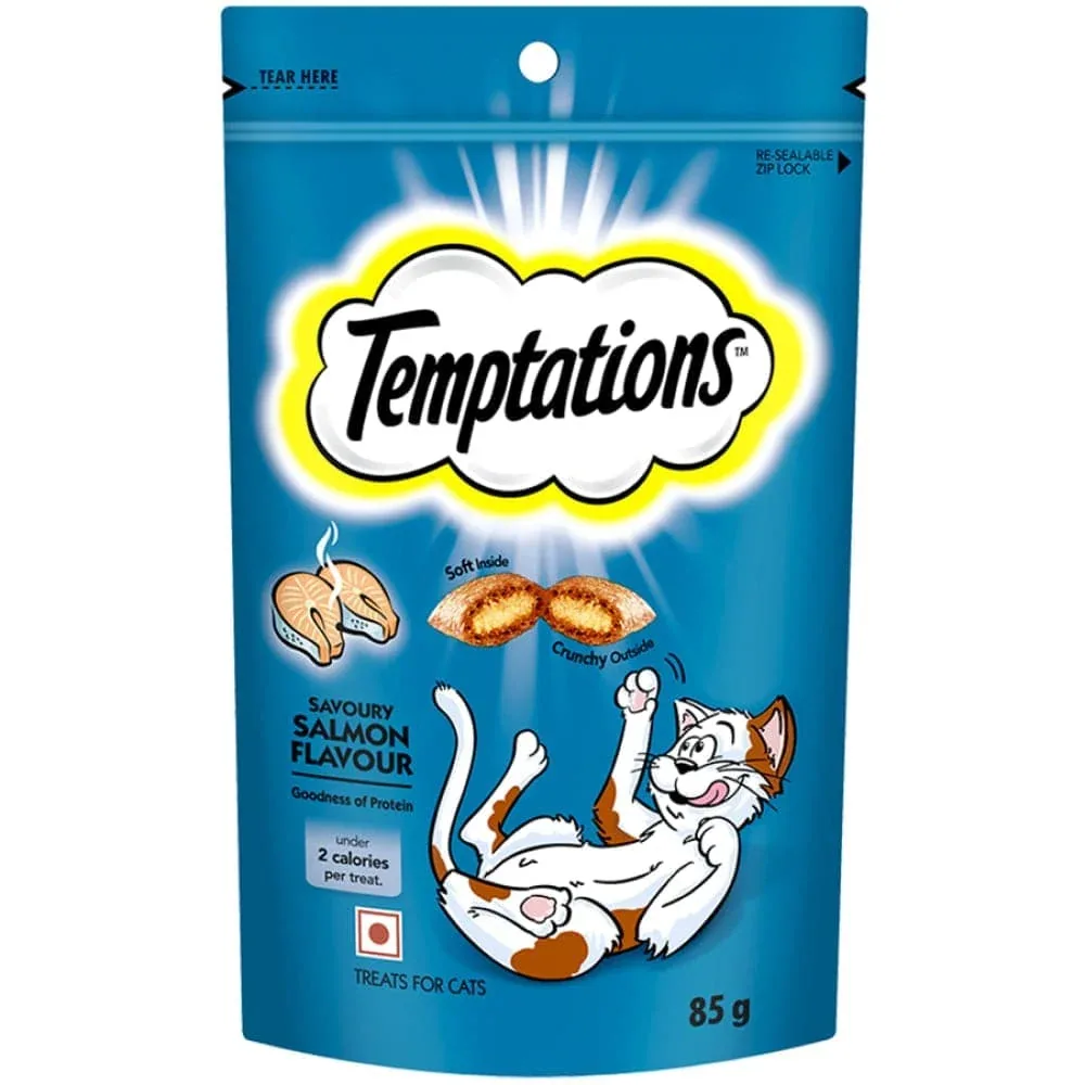 Temptations Savoury Salmon, Tasty Chicken and Tempting Tuna Flavour Cat Treats Combo - Image 2