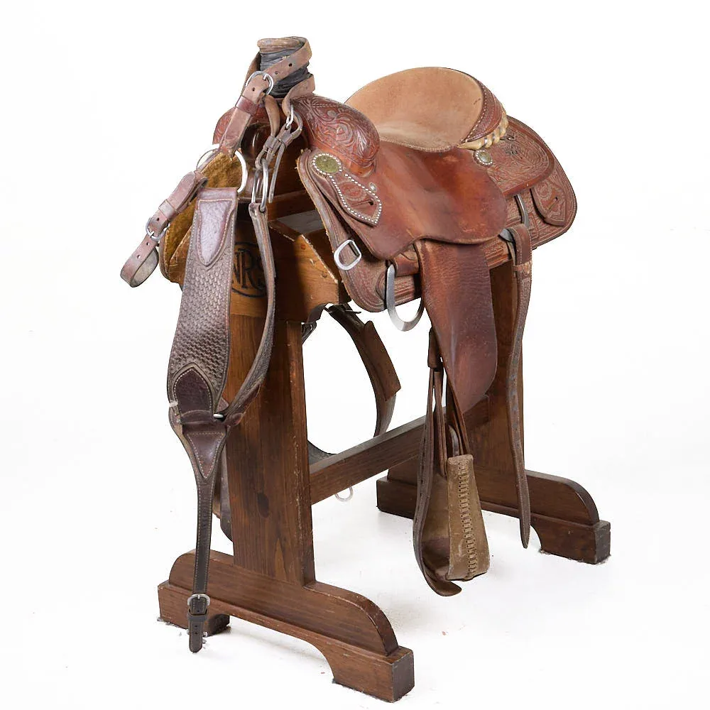 Teskey's Used 14.5in Spider and Oak/Acorn Team Roper