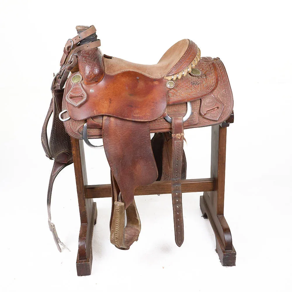 Teskey's Used 14.5in Spider and Oak/Acorn Team Roper - Image 2