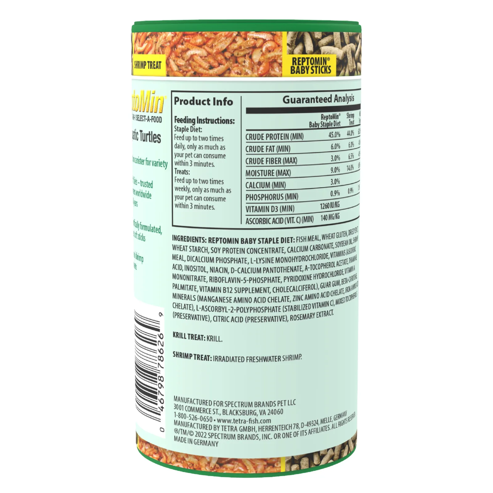 Tetra® ReptoMin® 3-In-1 Select-A-Food, 1.94 Ounces (55 Grams), Food And Treats Formulated For Aquatic Turtles - Image 2