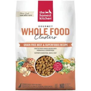 The Honest Kitchen Gourmet Whole Food Clusters Grain Free Beef & Superfoods Recipe Dry Dog Food