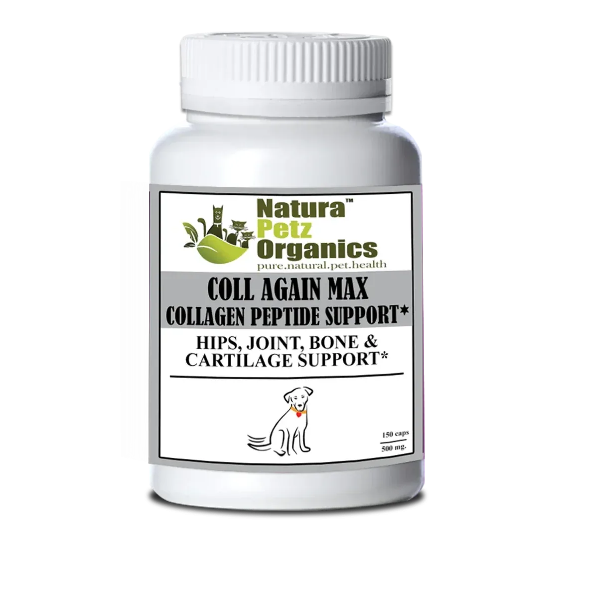 The Petz Kitchen Coll Again Max Collagen Peptide Support Capsules - Hip, Joint, Bone & Cartilage Support for Dogs & Cats
