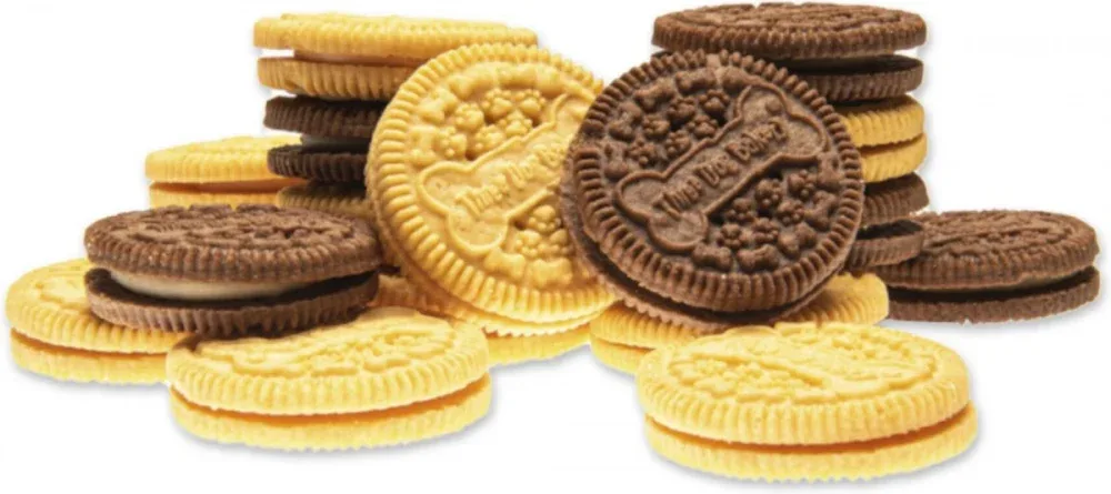 Three Dog Bakery Lick'n Crunch Carob with Peanut Butter Flavored Filling & Golden with Vanilla Flavored Filling - Image 2