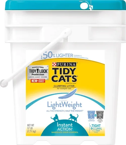 Tidy Cats Lightweight Instant Action Litter 17lb Pail {l-1} 702028 - Image 2