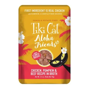 Tiki Cat Aloha Friends Chicken, Pumpkin & Beef Wet Cat Food, 2.5 oz, 12 ct
