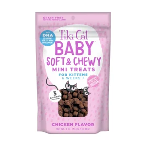 Tiki Cat Baby Soft & Chewy Kitten Treat Chicken 8ea/2 oz