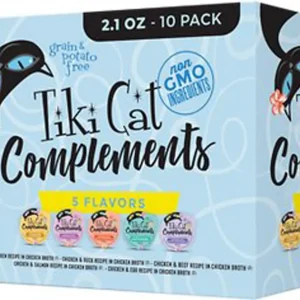 Tiki Cat Complements Lickable Cat Treats - Variety Pack, 2.1 oz each, Case of 10