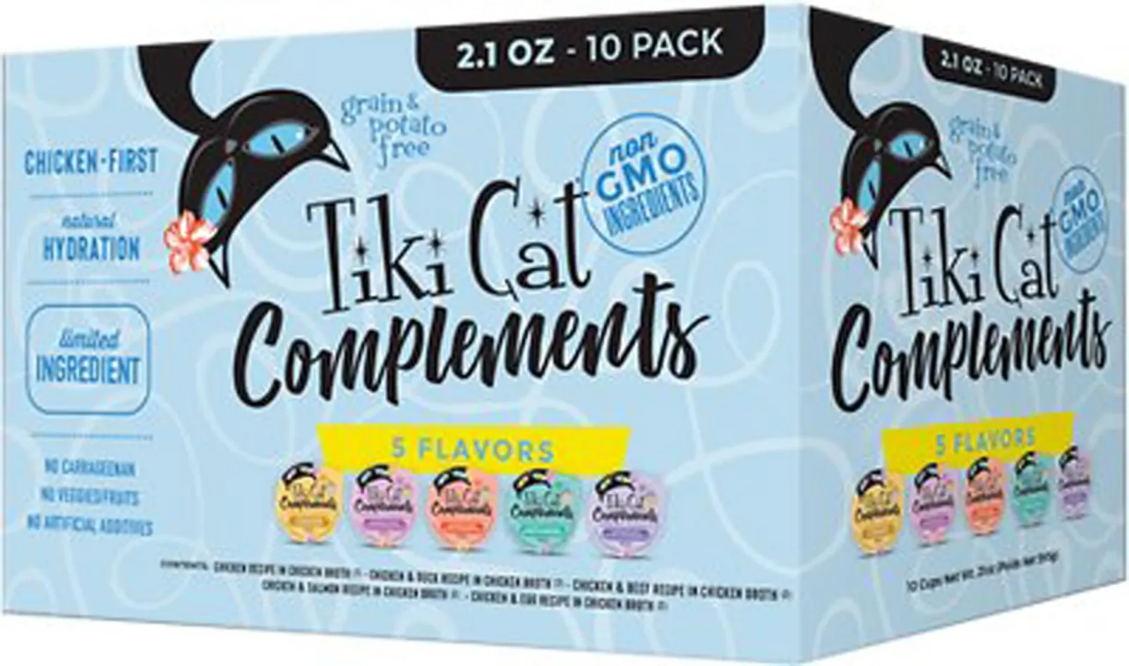 Tiki Cat Complements Lickable Cat Treats - Variety Pack, 2.1 oz each, Case of 10