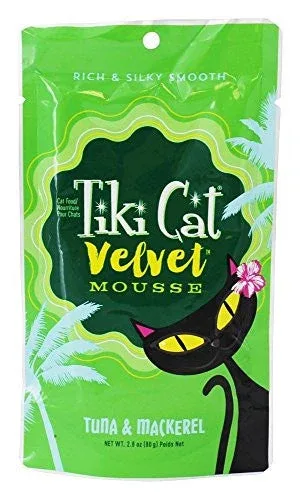 Tiki Cat Velvet Mousse Tuna/Mackerel 12/2.8z {L-1x} 759126