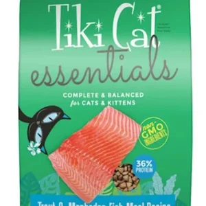 Tiki Pet Cat Essential Grain Free Trout Menhaden Fish 12Lb
