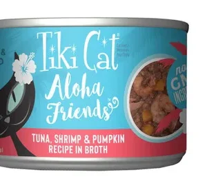 Tiki Pets Cat Aloha Tuna; Shrimp and Pumpkin 5.5oz.(Case Of 8)