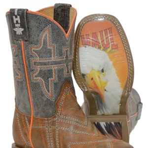 Tin Haul Big Kids Boots - Keep Me In Stitches with Eagle Sole