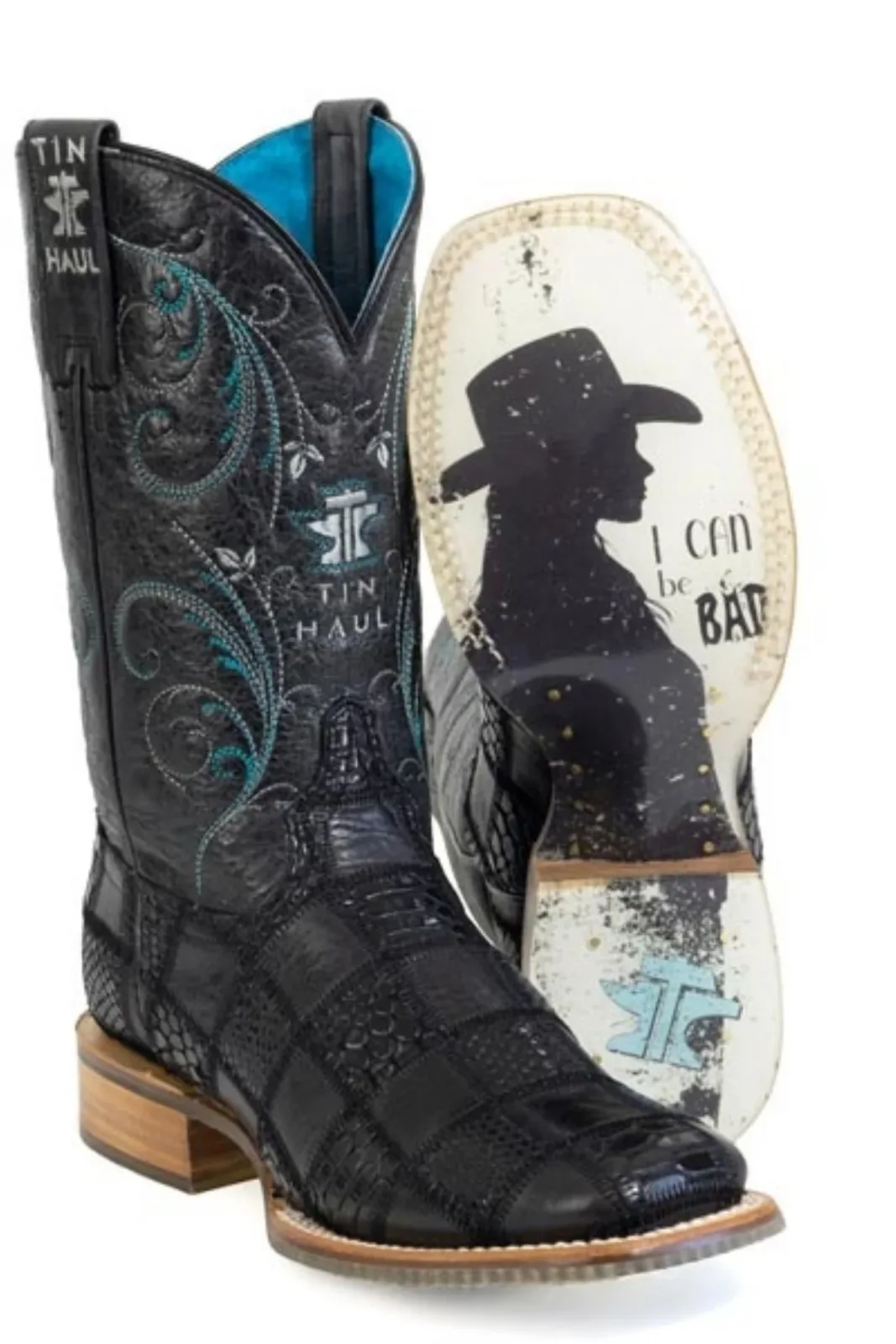 Tin Haul Ladies CheckerD Square Toe Boots
