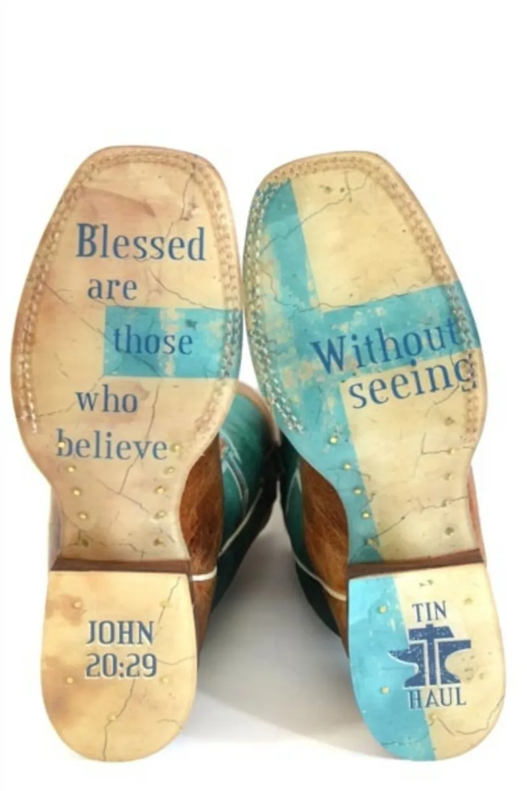 Tin Haul Ladies Crucifix Square Toe Boots - Image 2