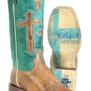 Tin Haul Ladies Crucifix Square Toe Boots