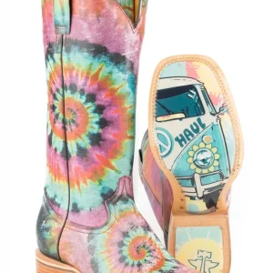 Tin Haul Ladies Groovy Square Toe Boots