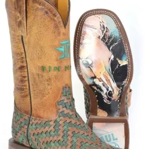 Tin Haul Ladies Horse Sole Sq Toe Boots