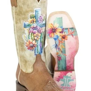 Tin Haul Ladies Love Jesus Square Toe Boots
