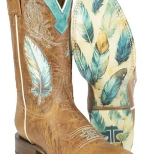 Tin Haul Ladies Plume Square Toe Boots