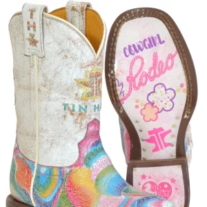 Tin Haul Little Kids Color Burst Square Toe Boots