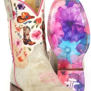 Tin Haul Little Kids Lets Go Cowgirl Square Toe Boots