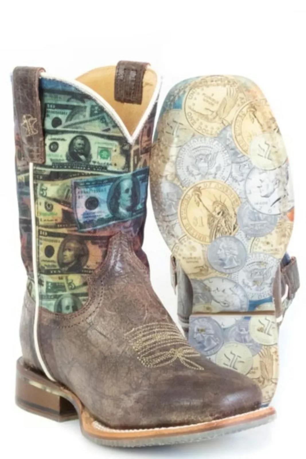 Tin Haul Little Kids Make It Rain Square Toe Boots
