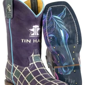 Tin Haul Little Kids Patches Square Toe Boots