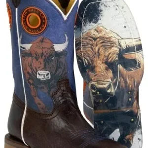 Tin Haul Little Kids Raging Bull Square Toe Boots