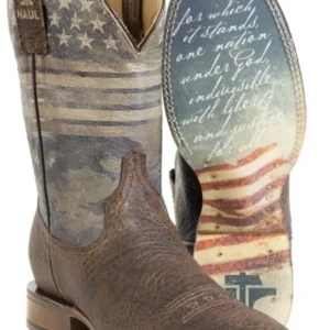 Tin Haul Mens Flag Of The Proud Square Toe Boots