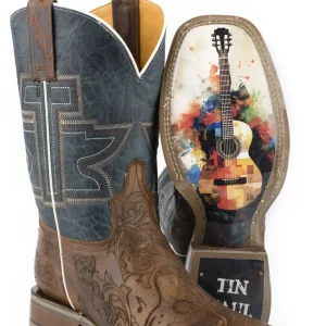 Tin Haul Mens Guitar Man Square Toe Boots