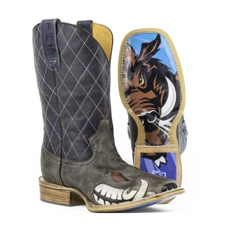 Tin Haul Mens Not Boaring Square Toe Boots