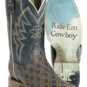 Tin Haul Mens Ride Em Cowboy Square Toe Boots